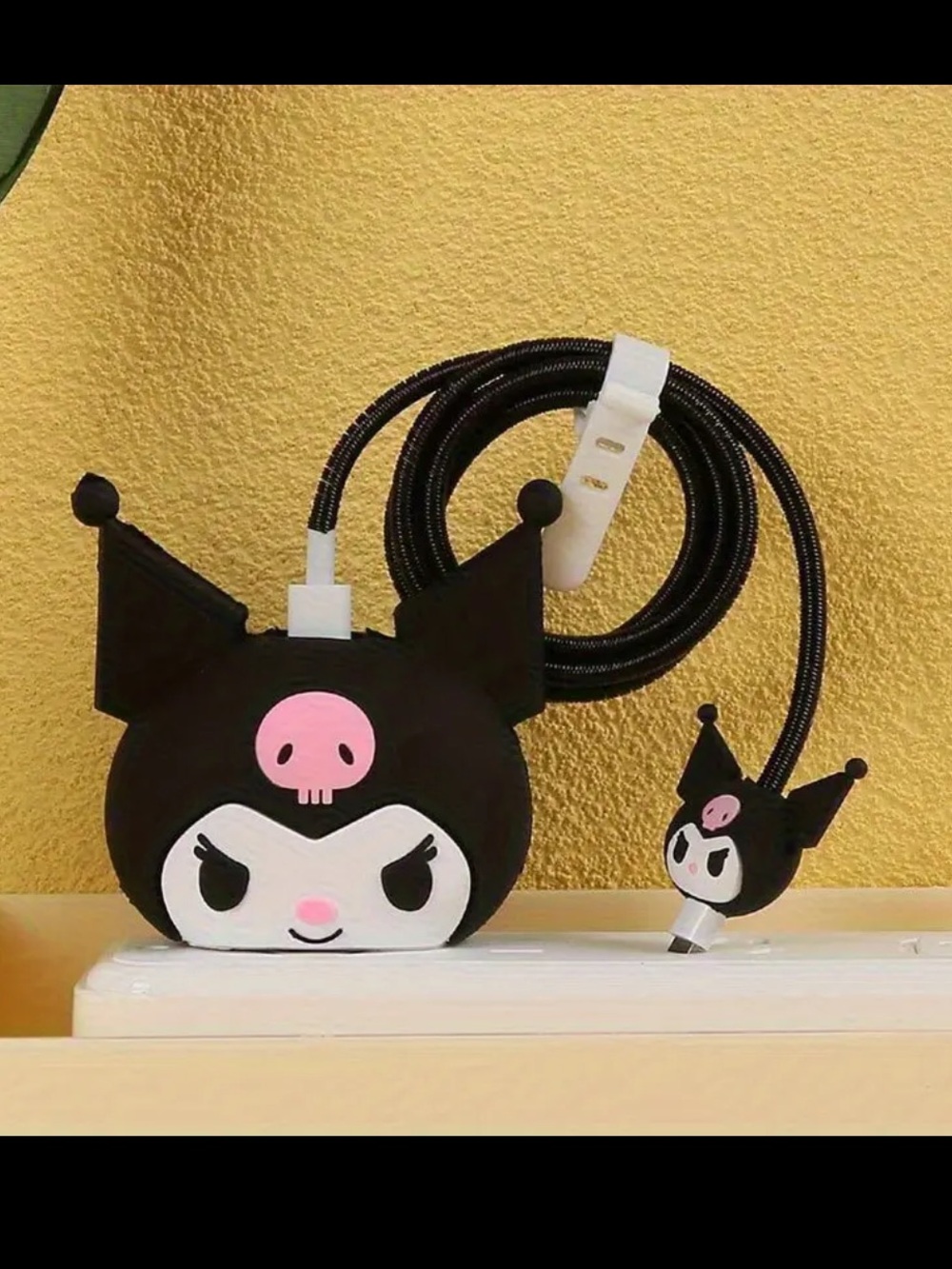 Kuromi Plush Cable Organizer Holder